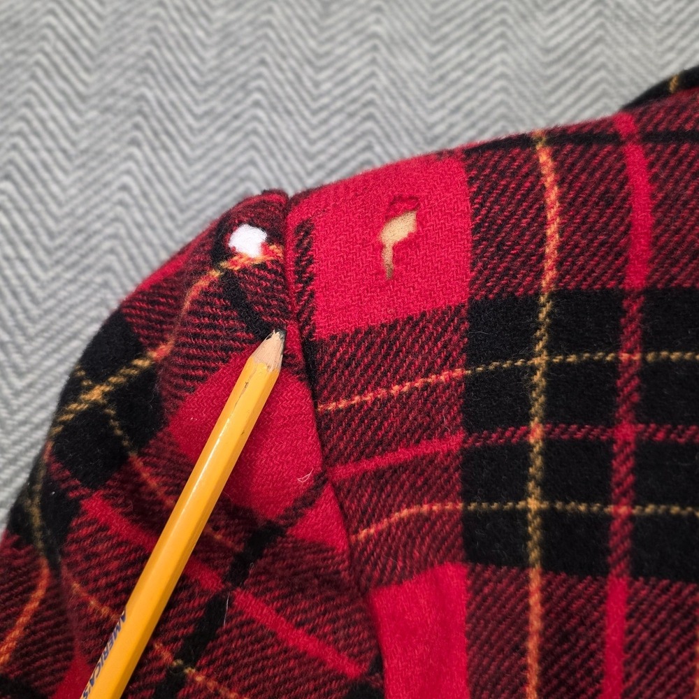 Vintage Donnybrook Red Black Plaid Blazer Jacket 11/12 Ukraine 90s Grunge Punk - Picture 7 of 9